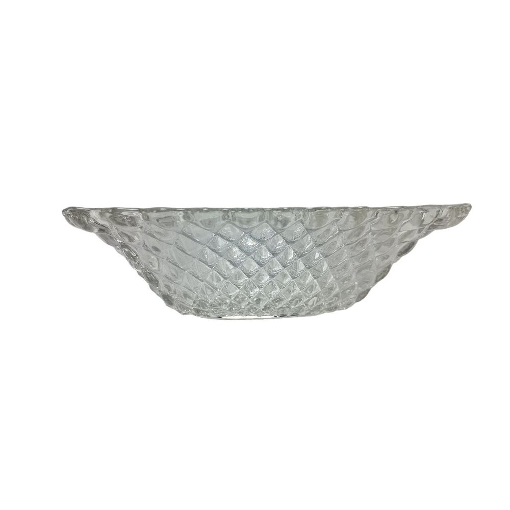 Indiana Clear Glass Diamond Quilt Square Candy Dish Nut Snack Bowl Vintage - Picture 5 of 9
